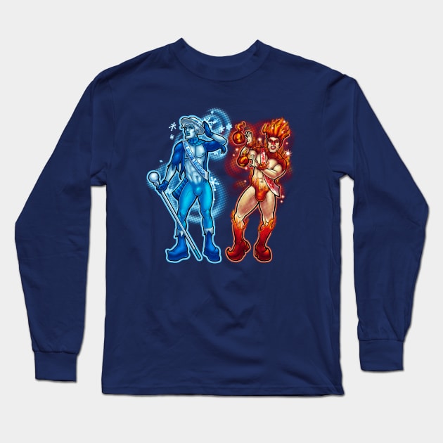 Snow Miser VS. Heat Miser Long Sleeve T-Shirt by DerryProducts